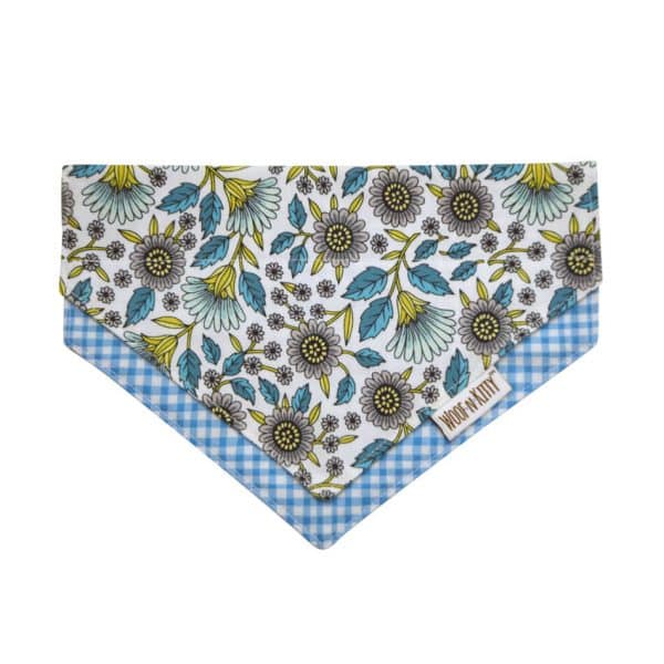 Blue Daisy Dog Bandana