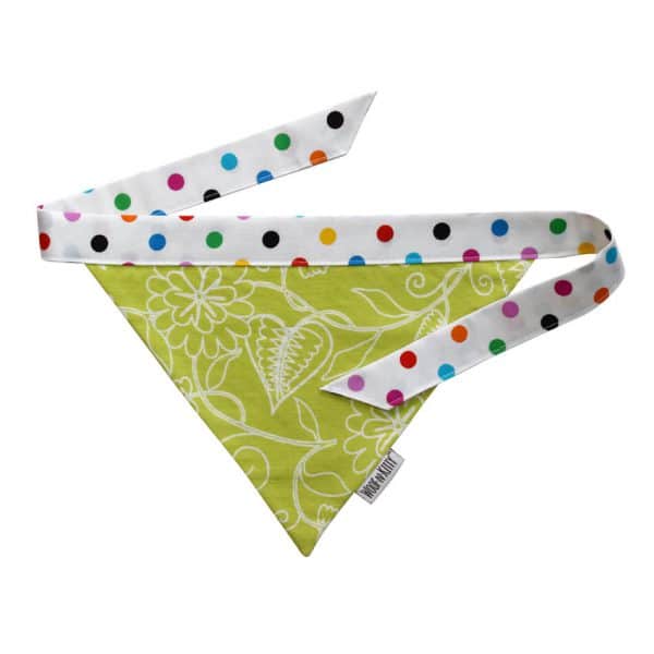 Green Meadow Reversible Dog Bandana