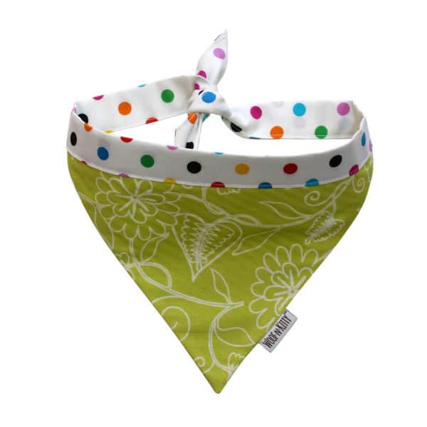 Green Meadow Reversible Dog Bandana