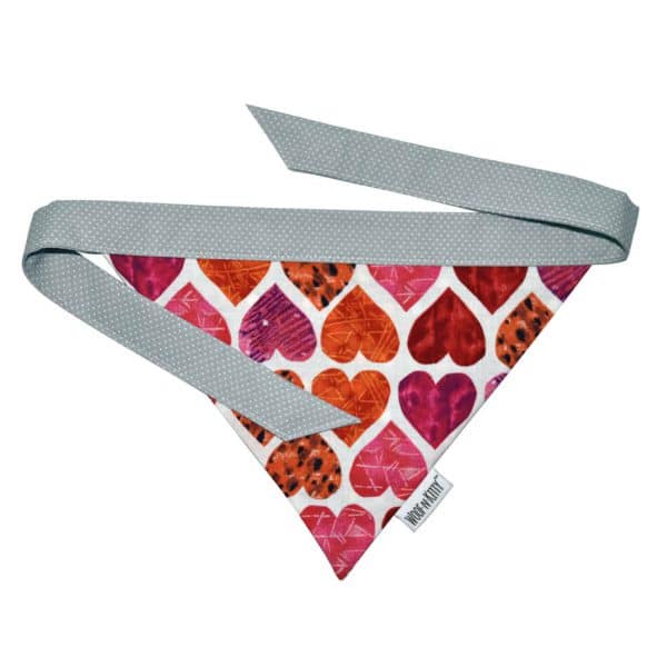 Heart You Reversible Dog Bandana