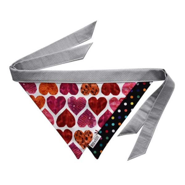 Heart You Reversible Dog Bandana