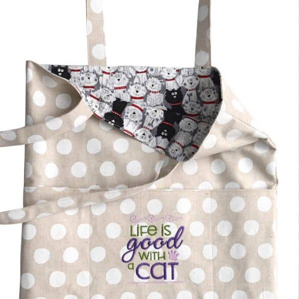 Life is Good with a Cat Tote Bag